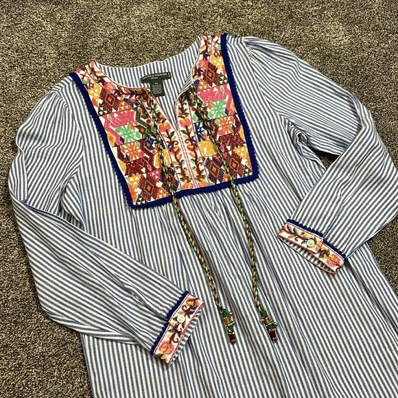 Cotton Chelsea & Theodore Boho dress Small Perite - Picture 3 of 7
